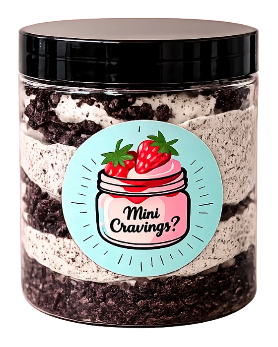Cookies and cream cheesecake jar